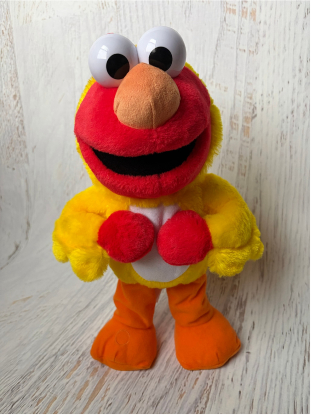 Sesame Street Chicken Dance Elmo Plush Toy One Size Yellow Red